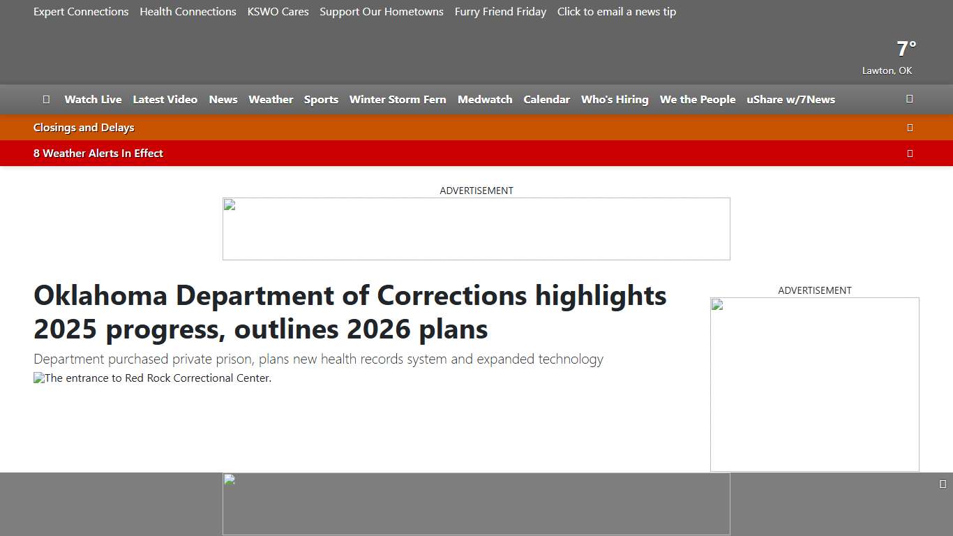 Oklahoma Department of Corrections highlights 2025 progress, outlines 2026 plans